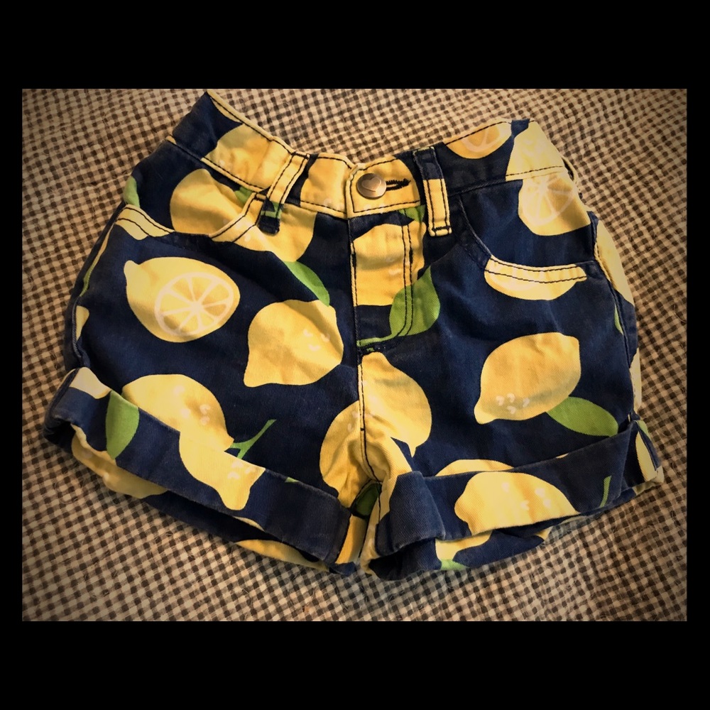 Lemon Print Shorts